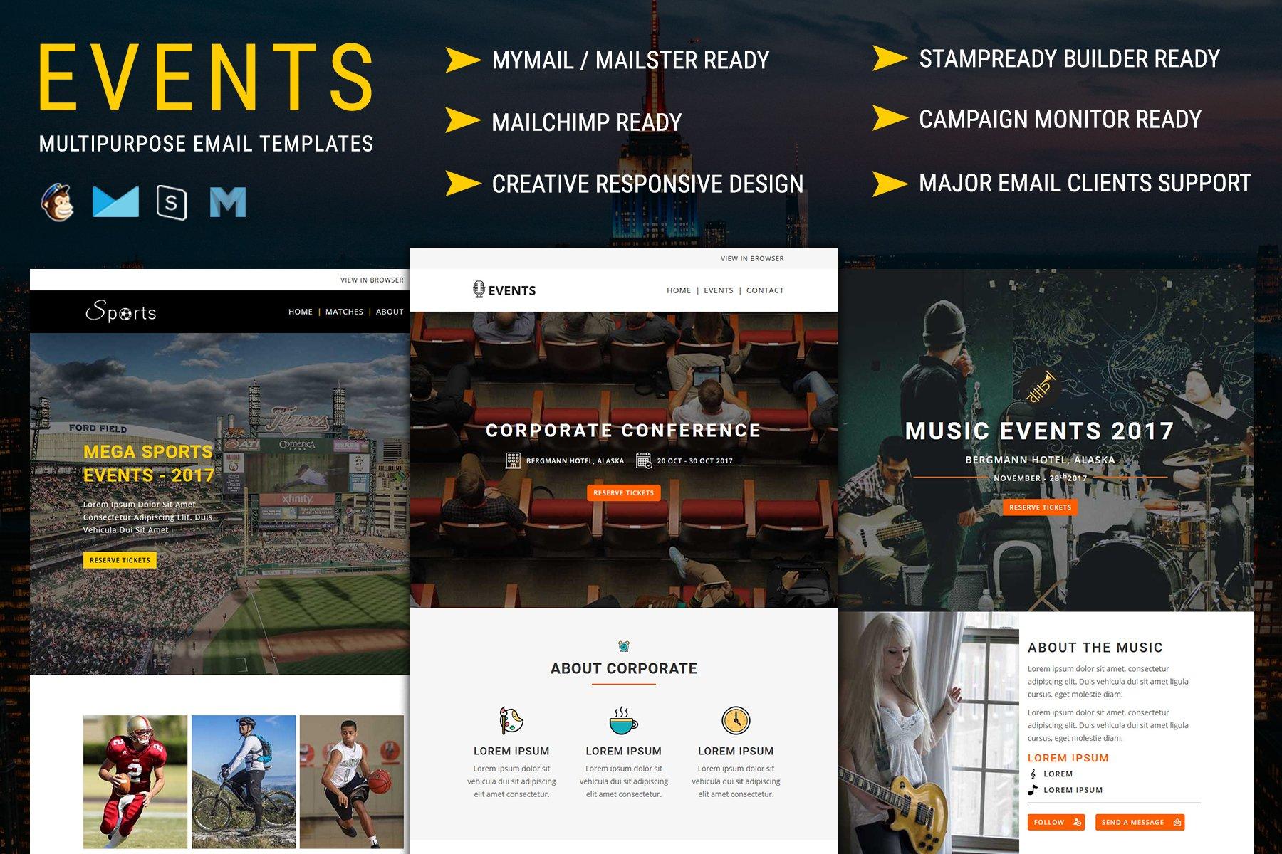 EVENTS - Multipurpose Responsive Email Templates