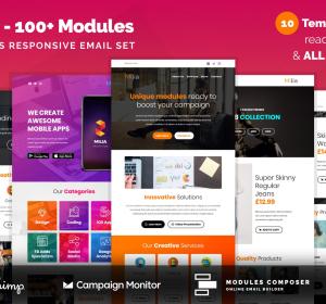 Milia - Responsive Email with 100+ Modules