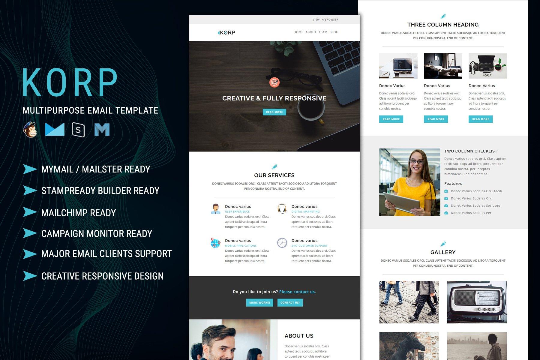 KORP - Multipurpose Responsive Email Template