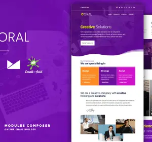 Coral - Responsive Email Template for Startups