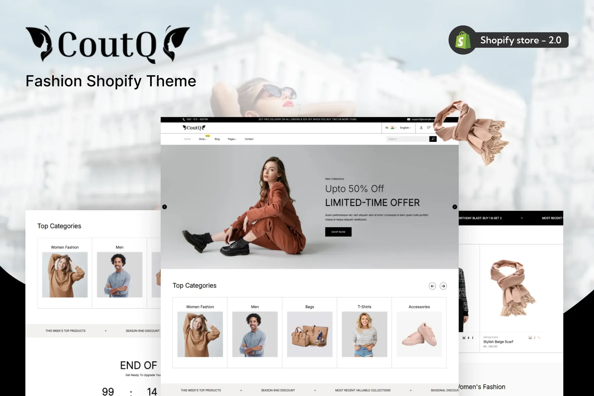 Coutq- Women Fashion Shopify theme