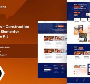 Elitecons - Construction Building Elementor Pro Template Kit By starplate