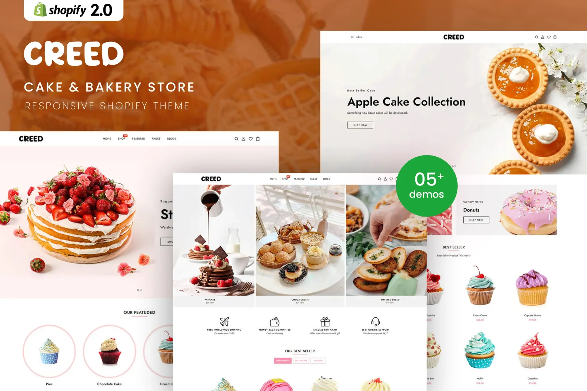 Creed - Cake & Bakery Responsive Shopify 2.0 Theme