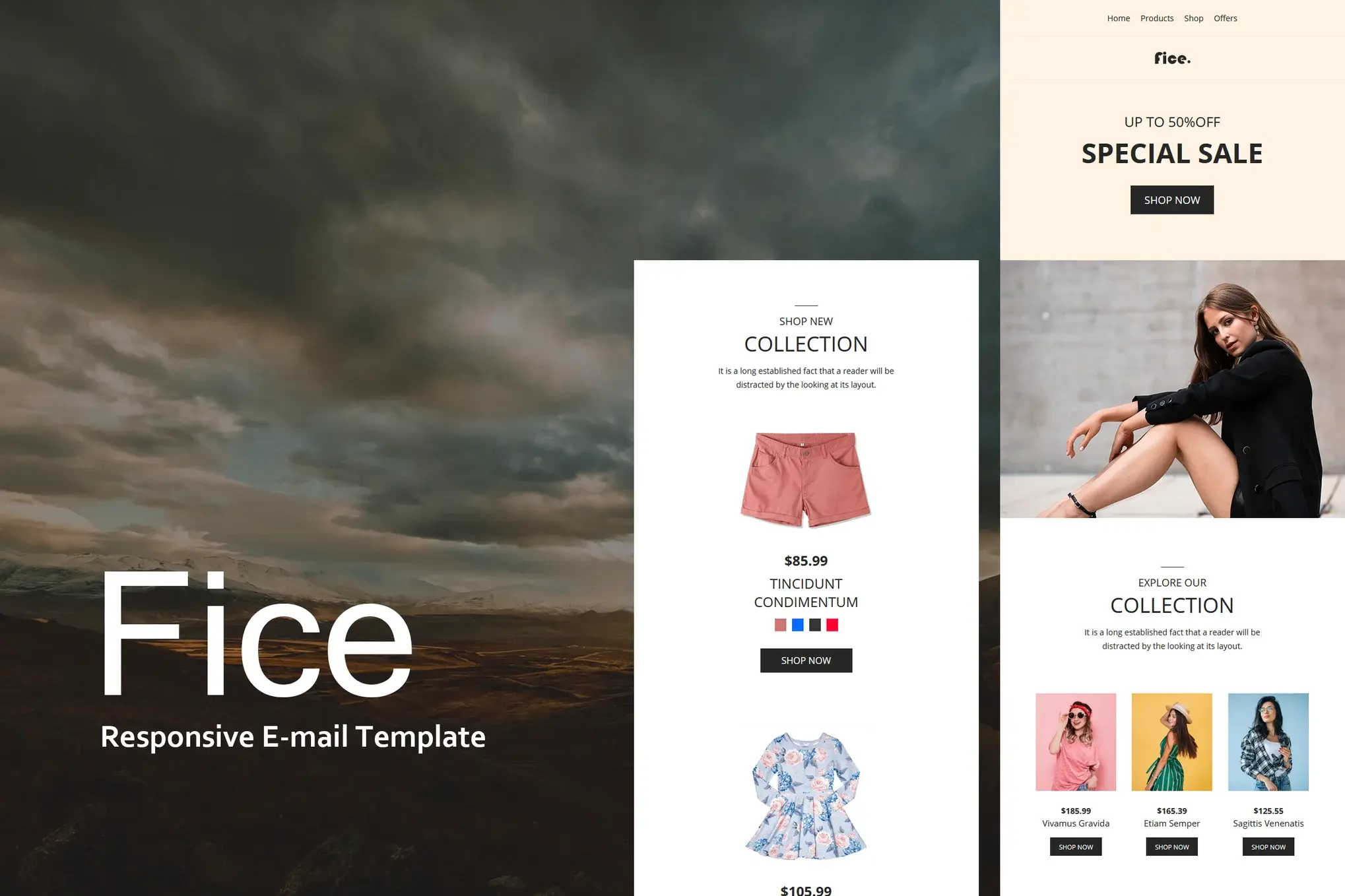 Fice - Ecommerce Responsive E-mail Template