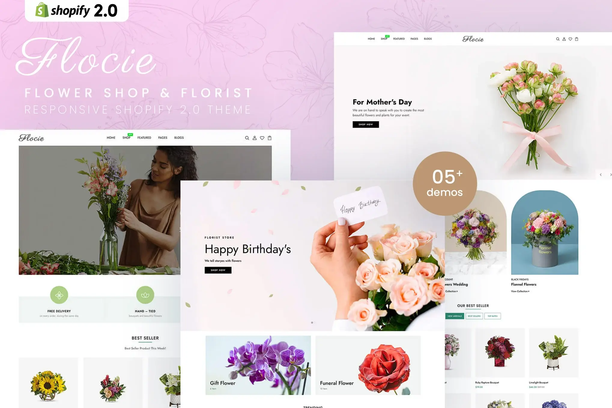 Flocie - Flower Shop & Florist Shopify 2.0 Theme By ShopiLaunch