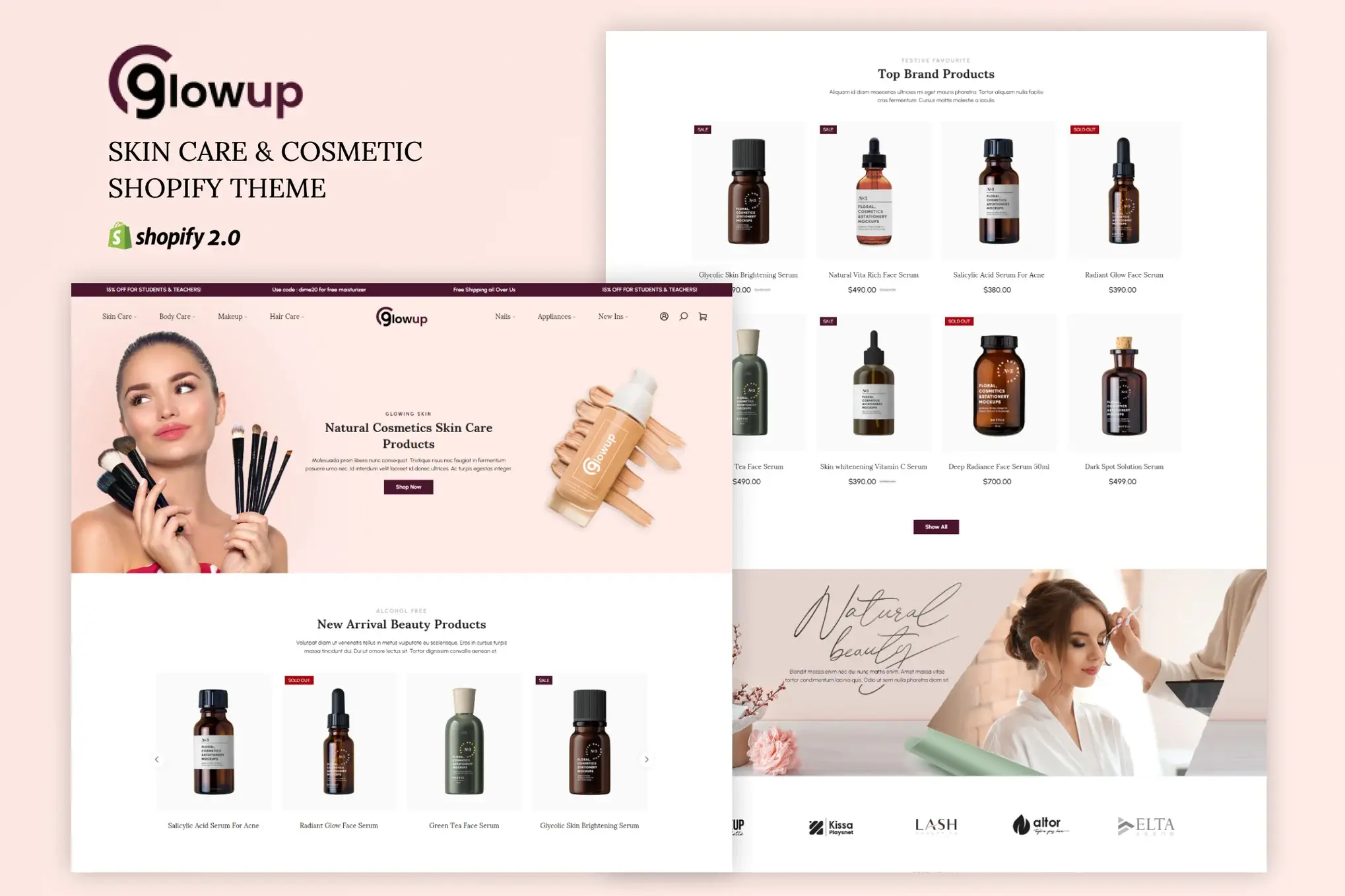 Glowup - Beauty Store Shopify Theme