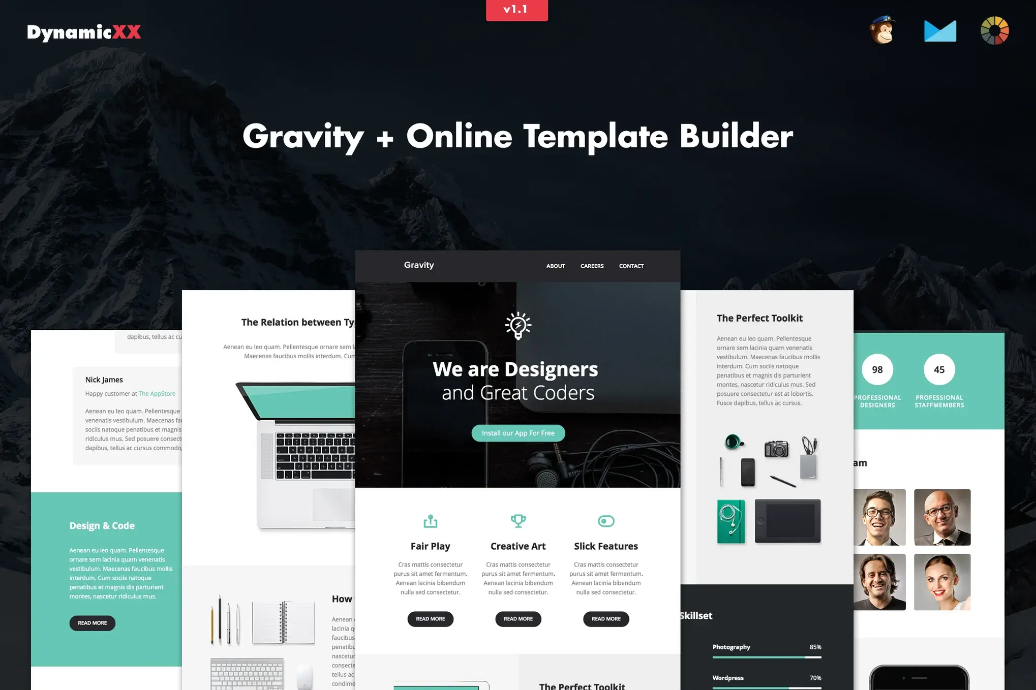 Gravity - Responsive Creative Email + Builder