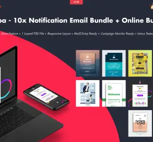 Guapa - 10x Notification Email Bundle + Builder