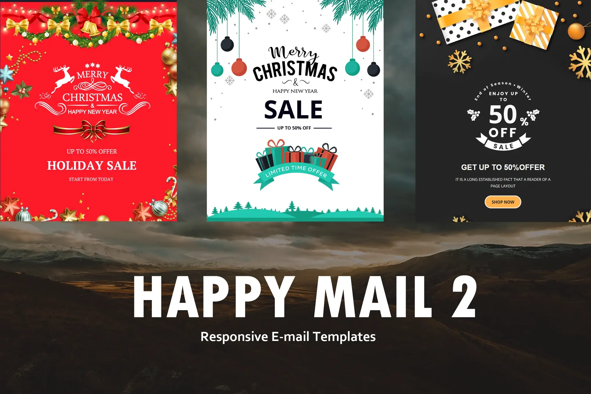 Happy Mail 2 - Christmas Email Templates Set