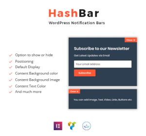 HashBar Pro – WordPress Notification Bar