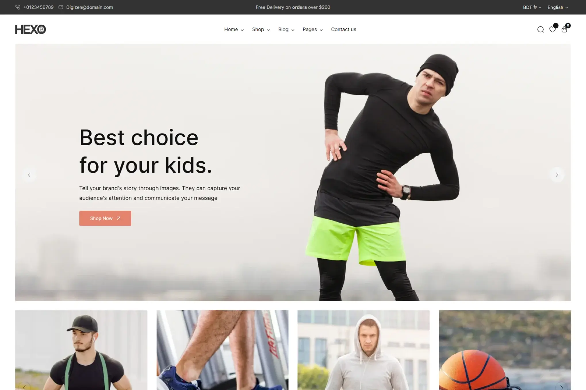 Hexo - Sportswear Shopify Theme 2.0