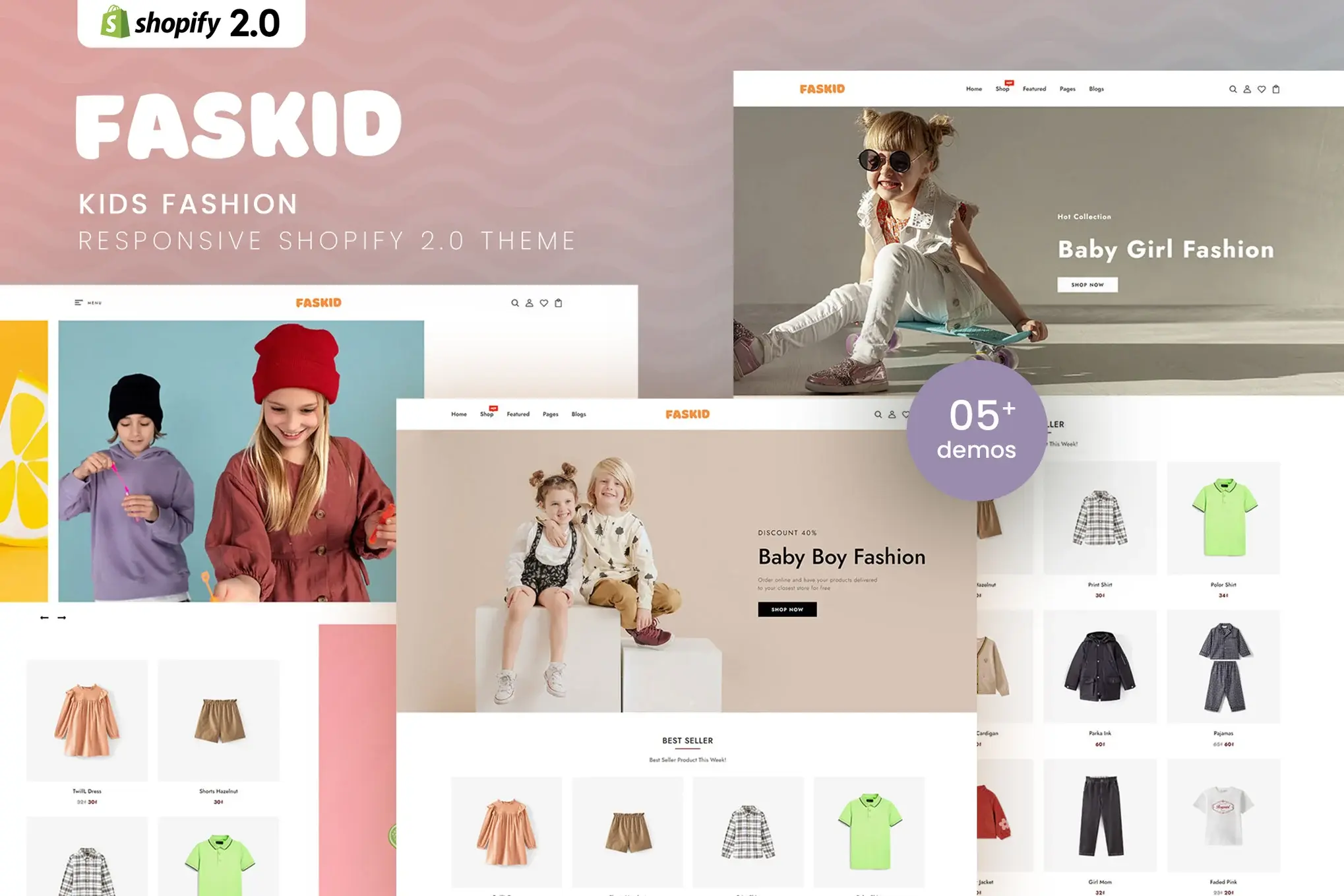 Kasfid - Kids Fashion Responsive Shopify 2.0 Theme