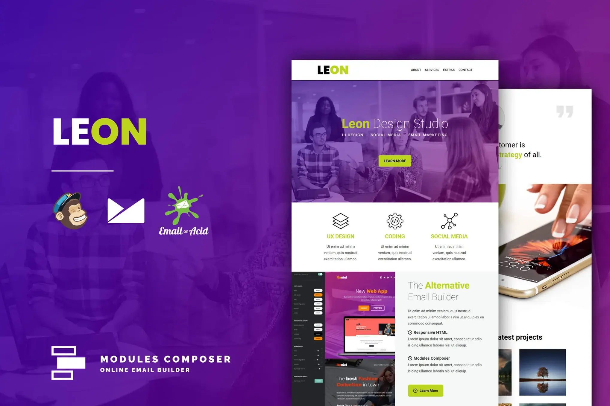 Leon - Responsive Email Template for Startups