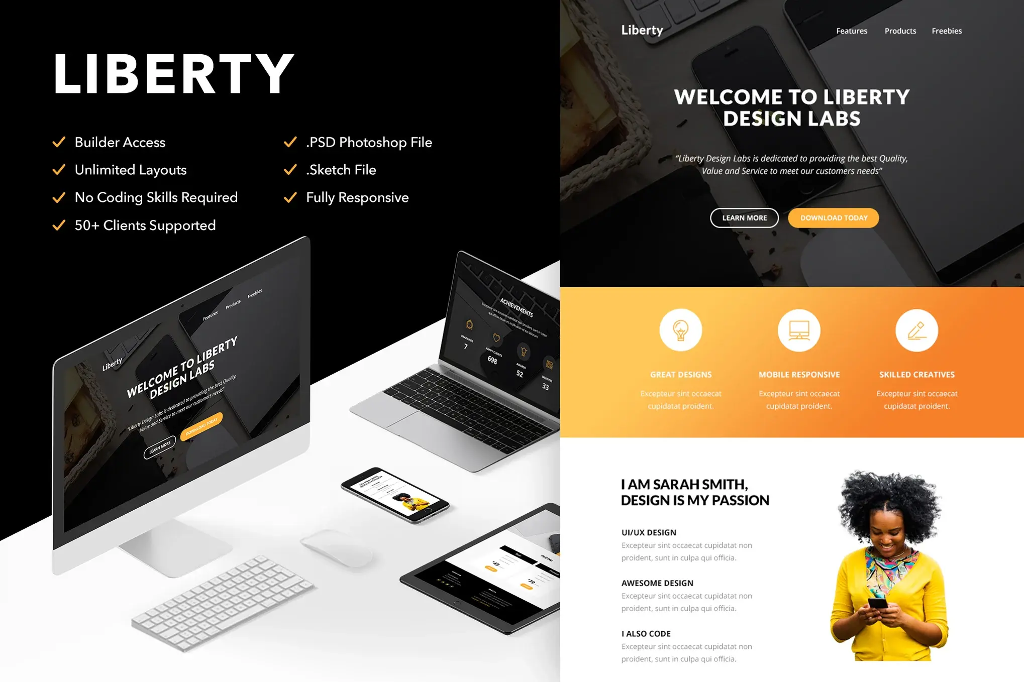 Liberty - Responsive Email + Themebuilder Access