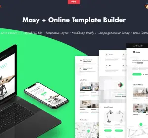 Masy - Minimalistic Furniture Email + Builder