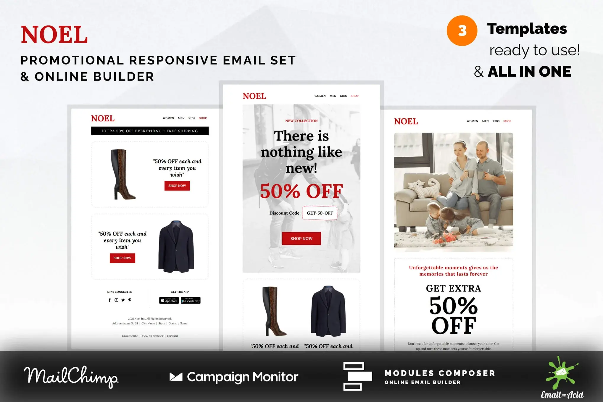 Noel - Promotional Email Templates Set