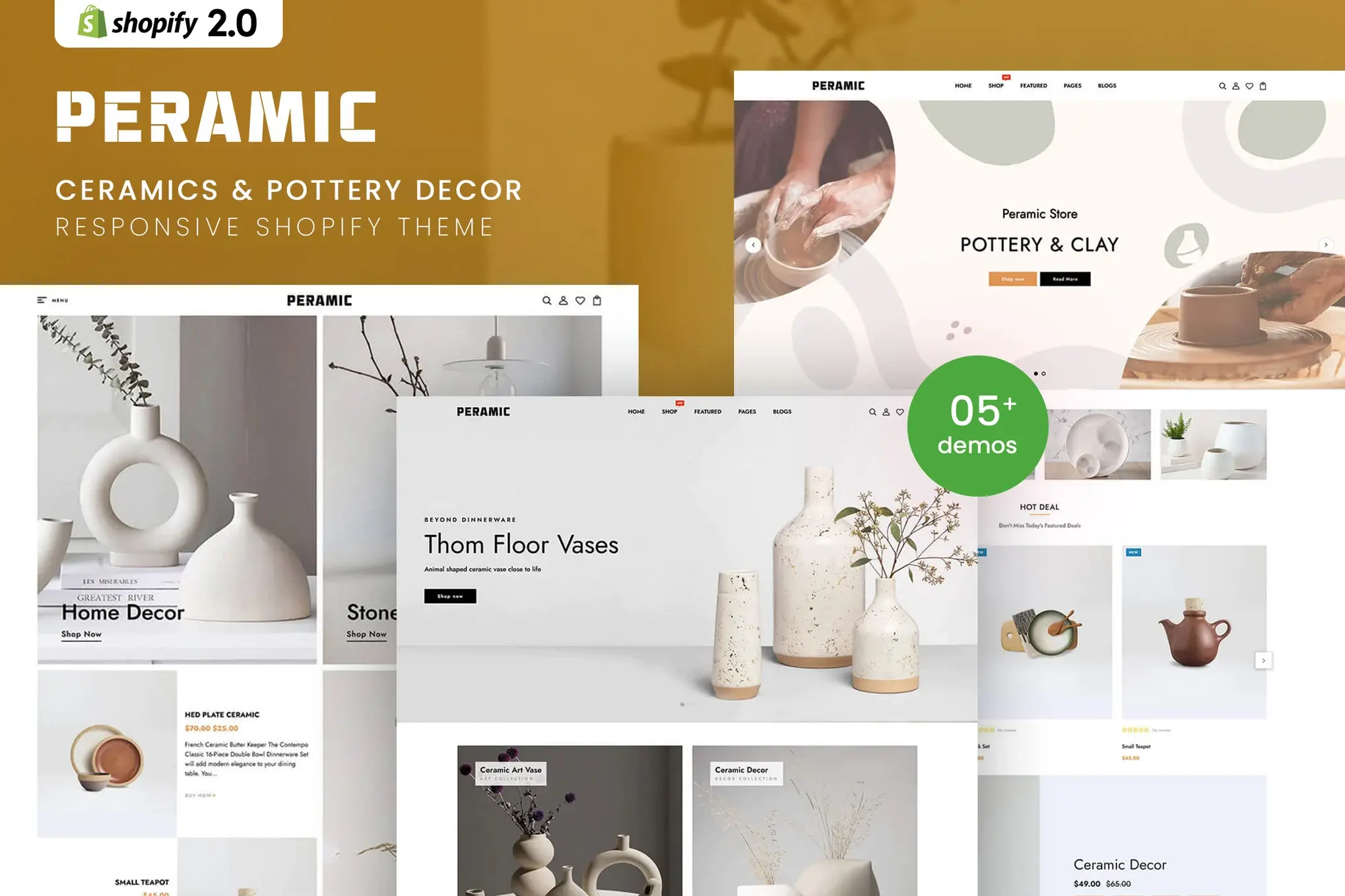 Peramic - Ceramics & Pottery Decor Shop 2.0 Theme