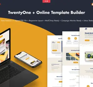 TwentyOne - Creative Portfolio Email + Builder