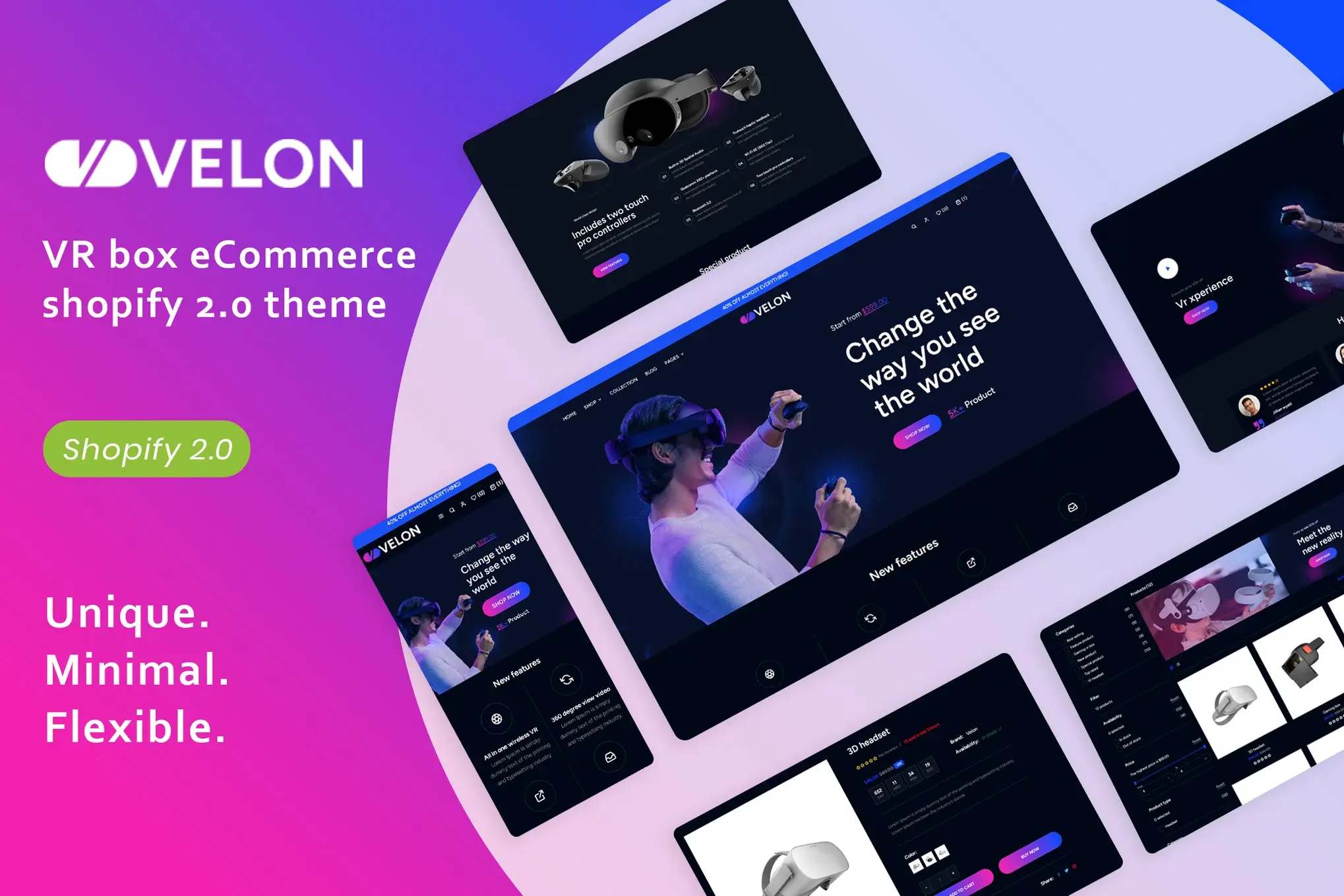 Velon - VR Box Ecommerce Shopify 2.0 Theme